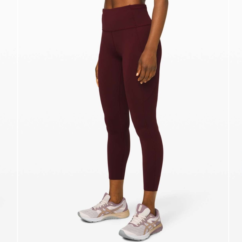 Lululemon Fast and Free 25” Garnet